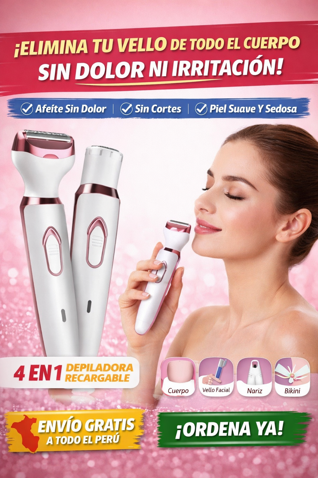 DEPILADORA 4 EN 1